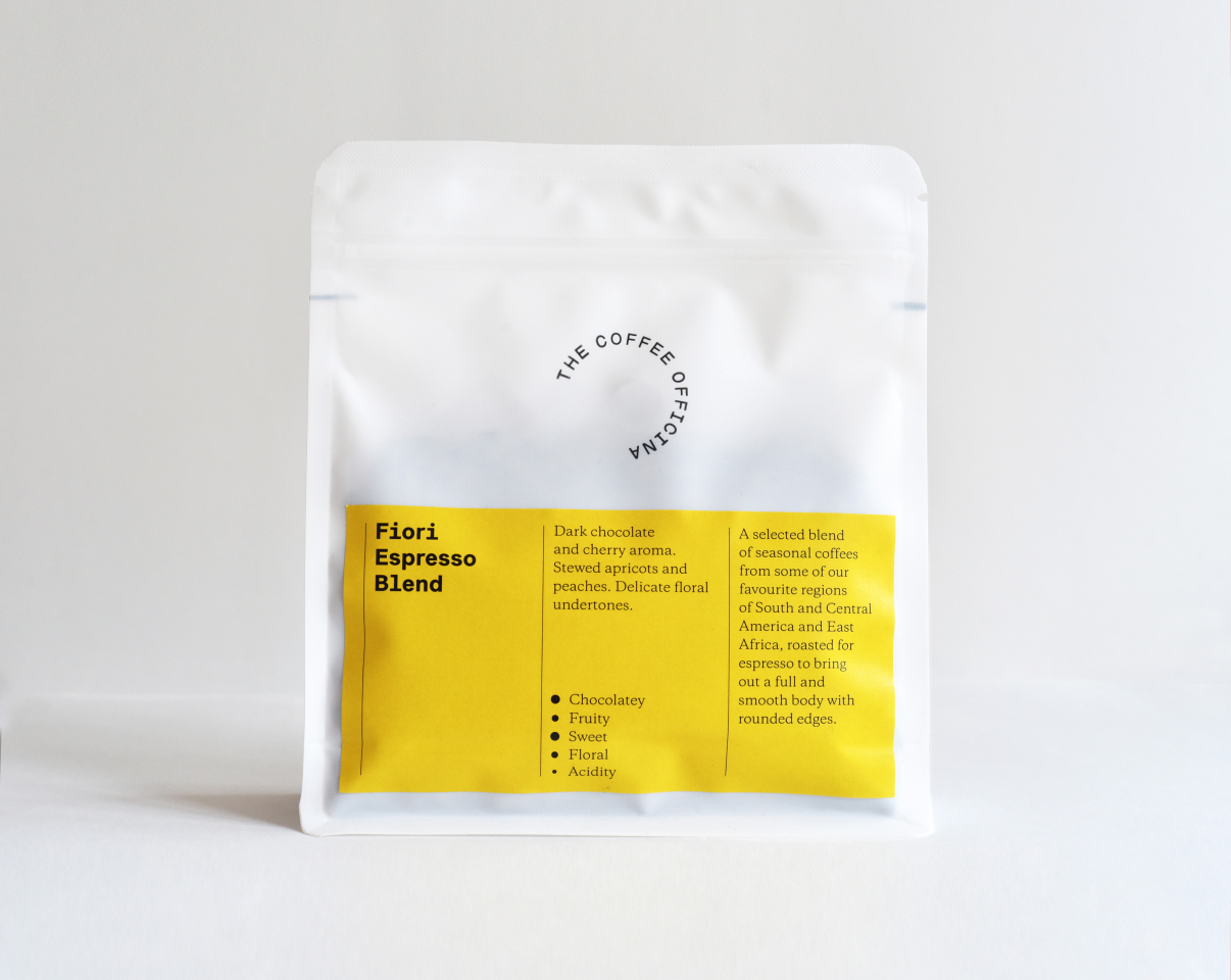 The Coffee Officina packaging Fiori Espresso Blend