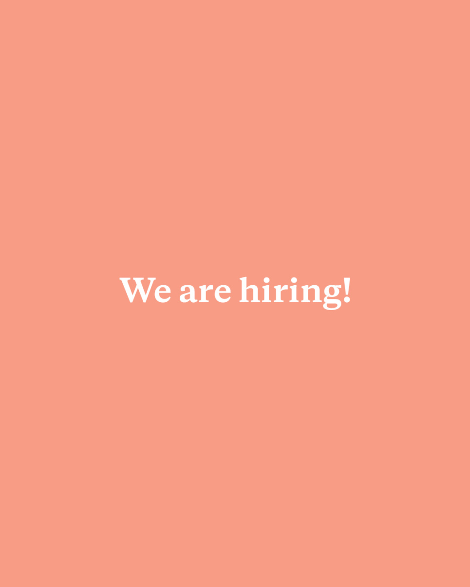 We are hiring! poster